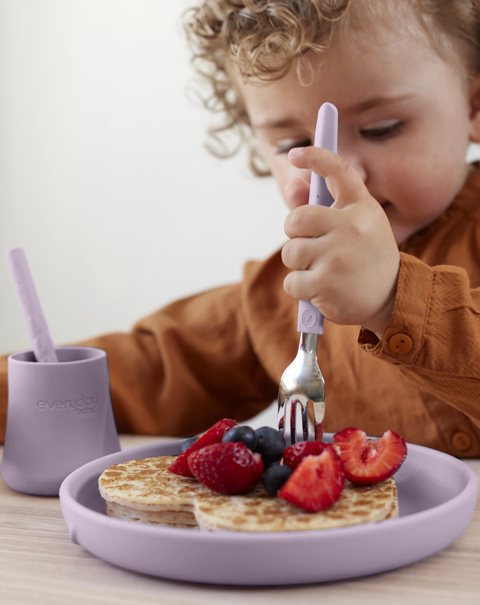 Silikon-Essteller EVERYDAY BABY - EAT & LEARN in lila