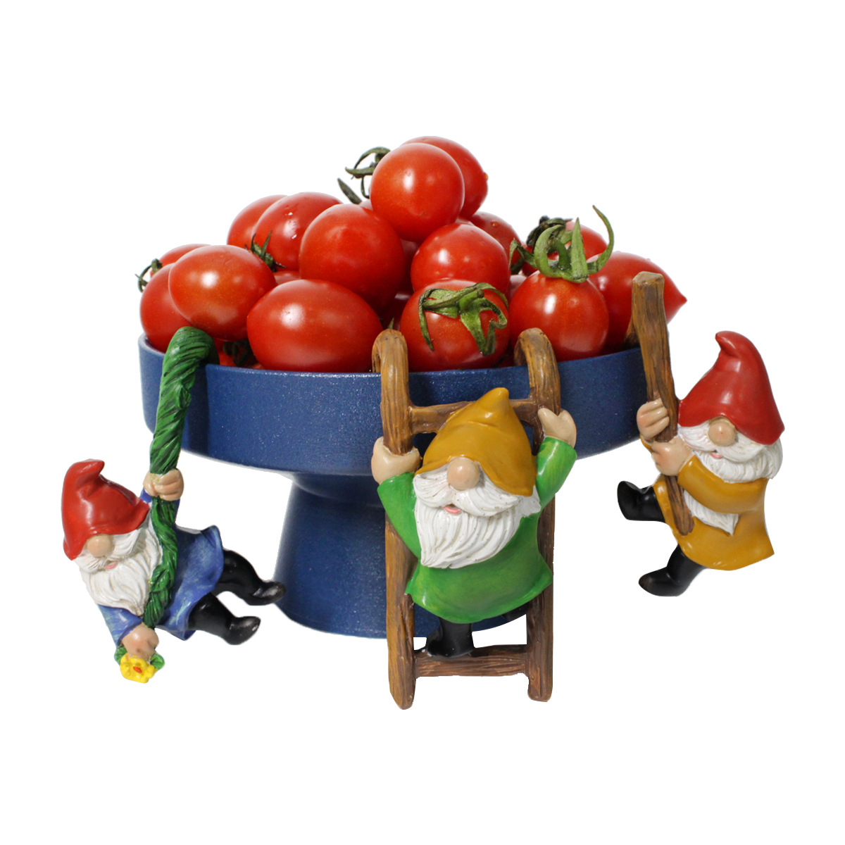 (3er Set) Miniatur Figuren Garten Dekoration Mini Wichtel Zwerge für Blumentopf / Garten - Bunt