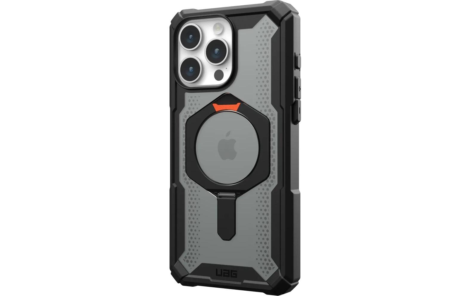 Back Cover Plasma Case iPhone 15 Pro Max Schwarz/OrangeSchutzhülle für das Apple iPhone 15 Pro Max