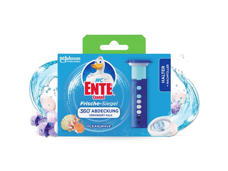 WC-Ente WC-Reiniger Frische-Siegel Starter-Set Marine Körbchenloser Toilettenreiniger