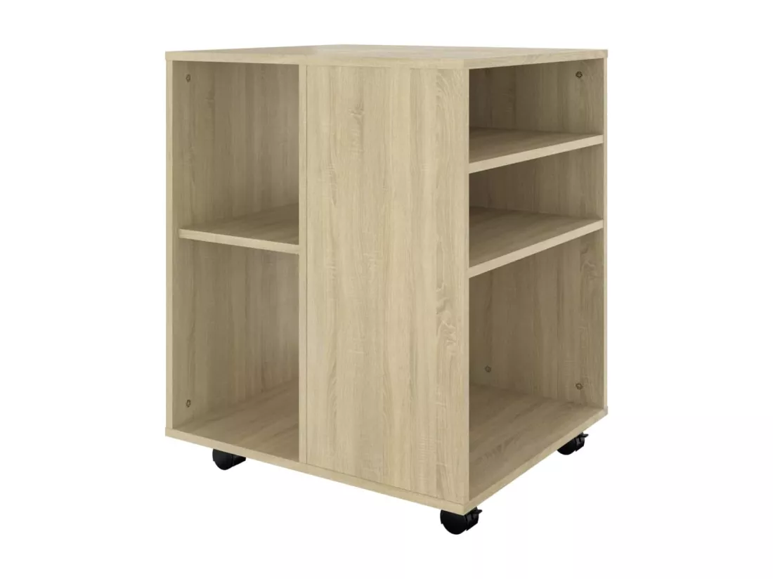 Armoire à roulettes Chêne Sonoma 60x53x72 cm Bois d'ingénierie