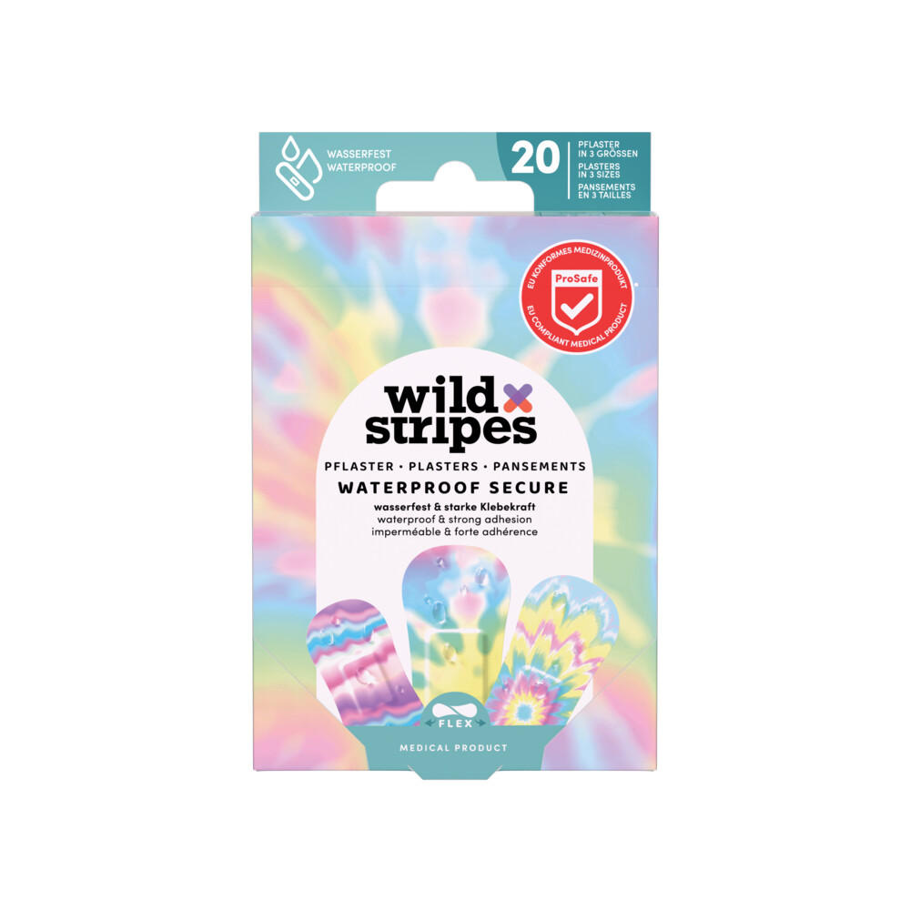Wild Stripes Pleisters Waterproof Rainbow20 stuks