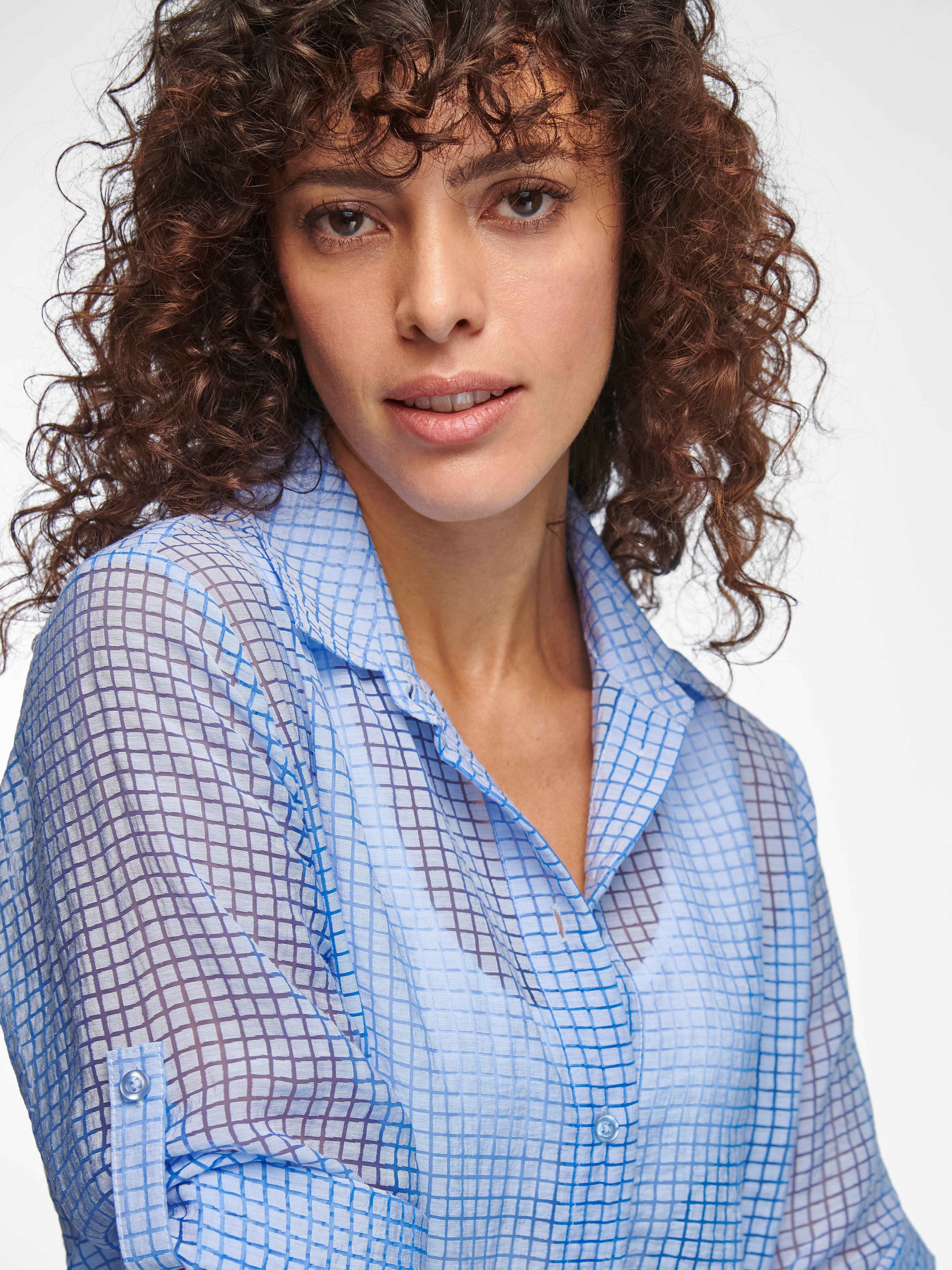 Long-Bluse mit 3/4-Arm