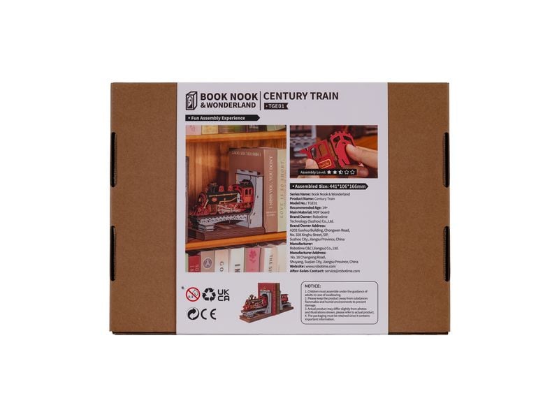 RoboTime Bausatz Century Train 313-teilig 3D-Puzzle aus lasergeschnittenen Holzteilen