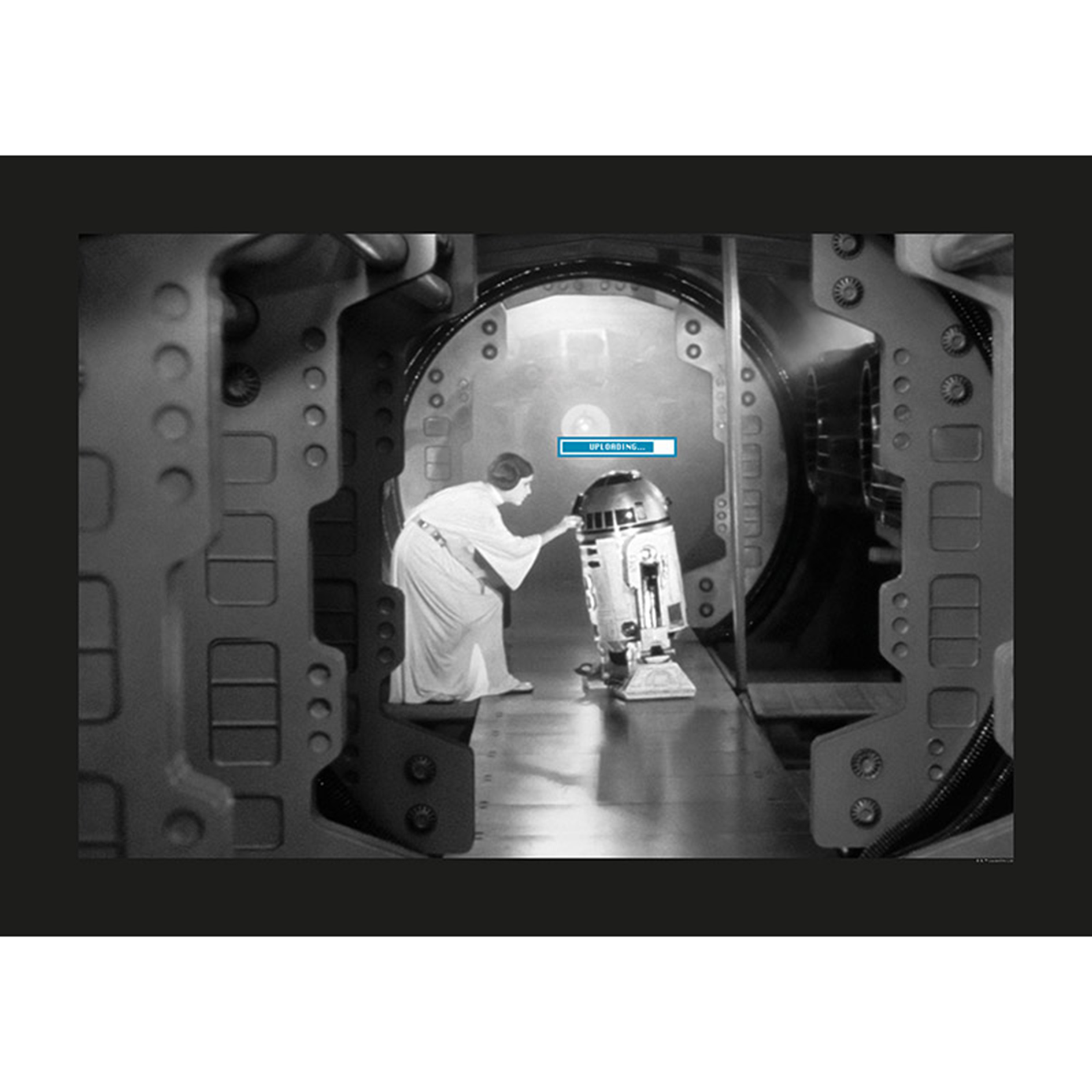 Wandbild STAR WARS CLASSIC LEIA R2D2 - 70x50 cm