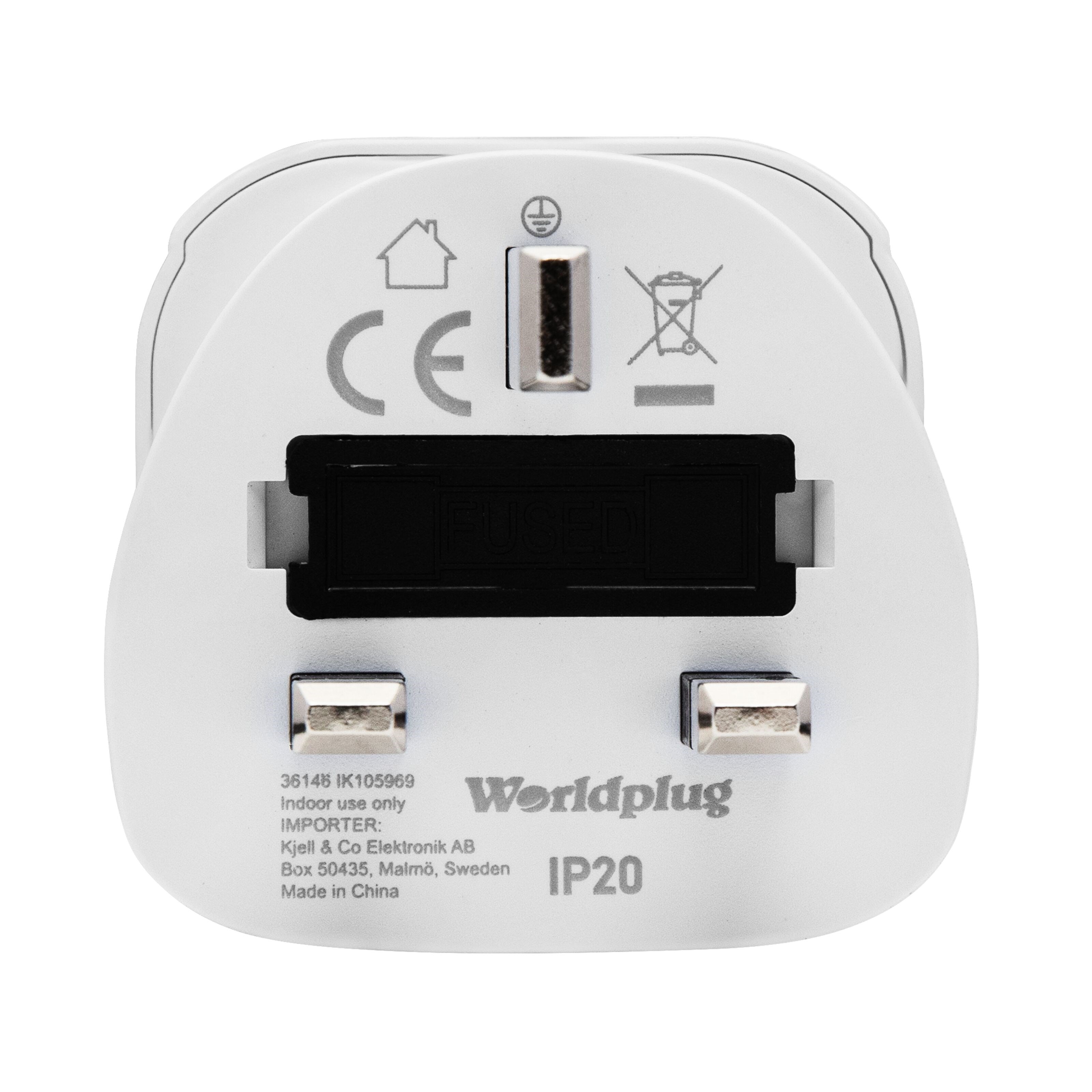 Luxorparts Jordet reiseadapter Storbritannia
