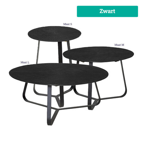 Bijzettafel Cruz - Zwart