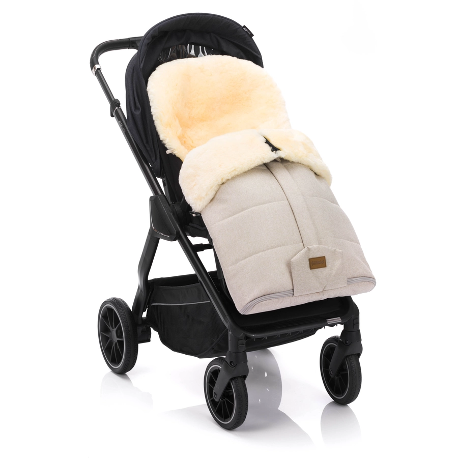 fillikid Winterfußsack Jarvis Lammfell Sand Melange