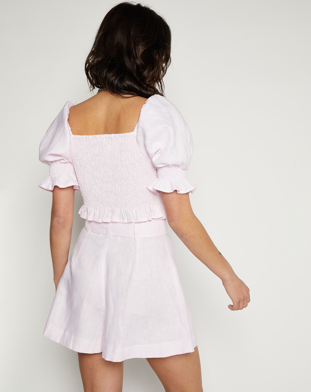 Faithfull the Brand Top 100% Lin Lenora rose pâle