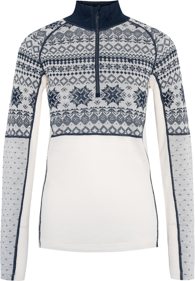 Vilma Half Zip Dame Natural White