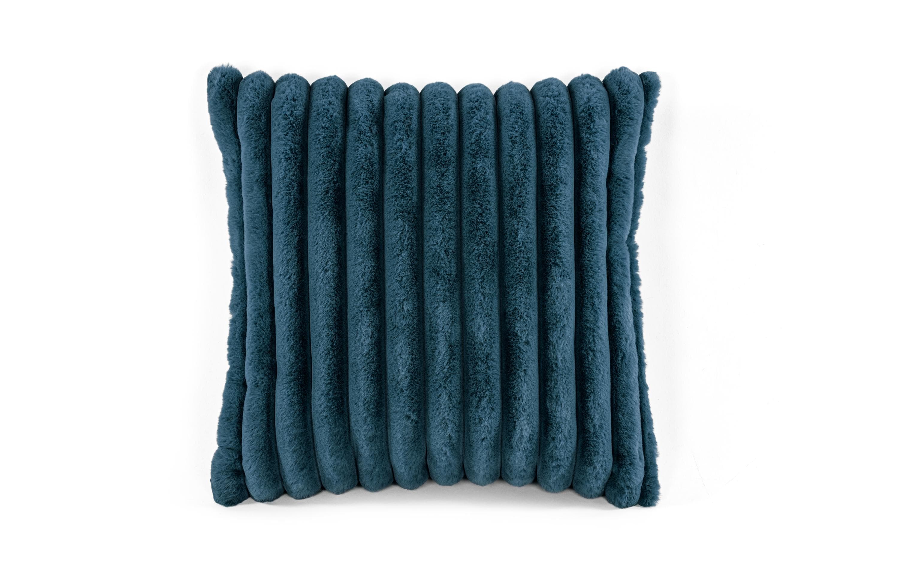 Kissen Rabbit Stripe gefüllt 45 x 45 cm, BlauWeiches Kissen im Boho-Retro-Stil
