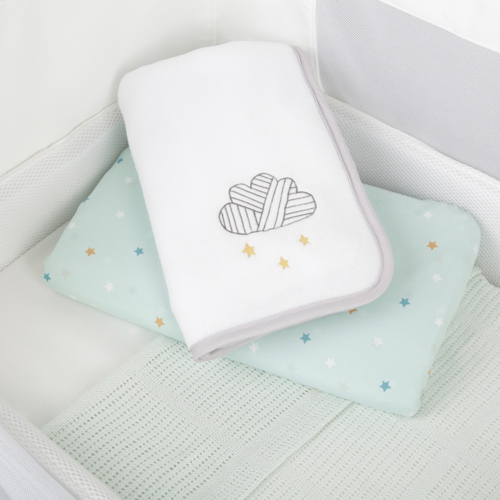 CuddleCo Spring Skies 4-teiliges Babybettwäsche-Set