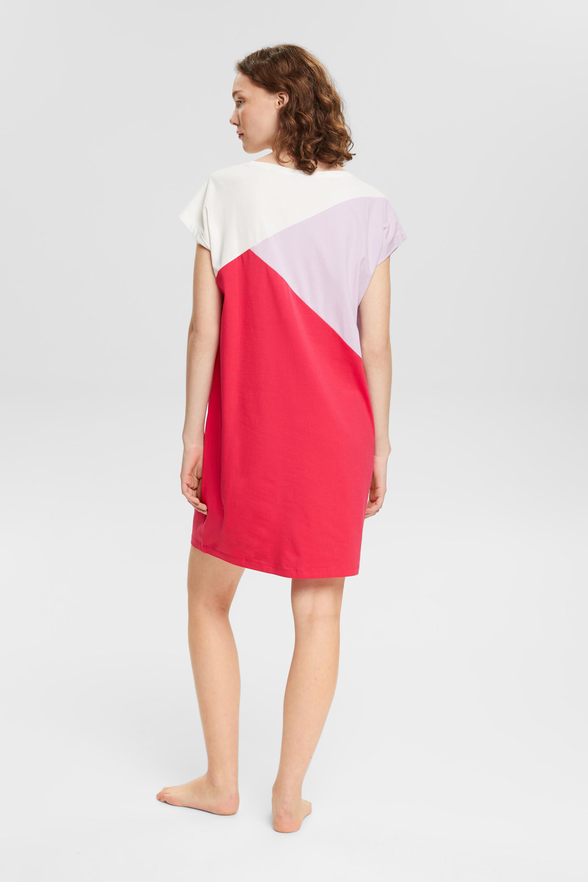 Chemise de nuit en coton à imprimé block print