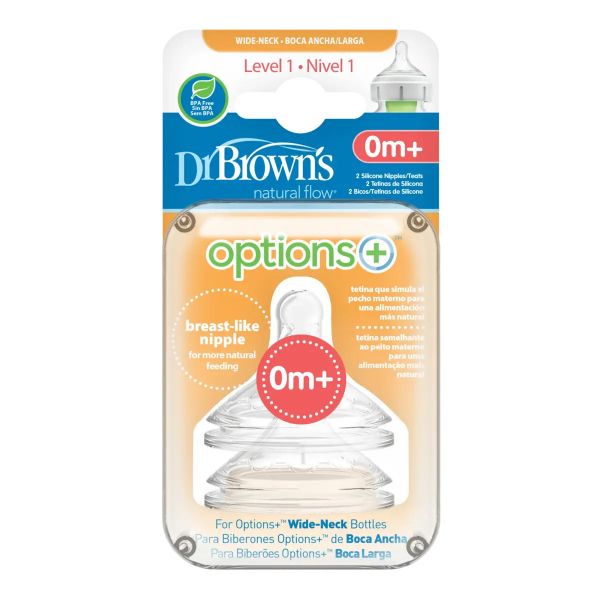 Dr. Brown's Pack 2 Tetinas Options 0  Nível 1