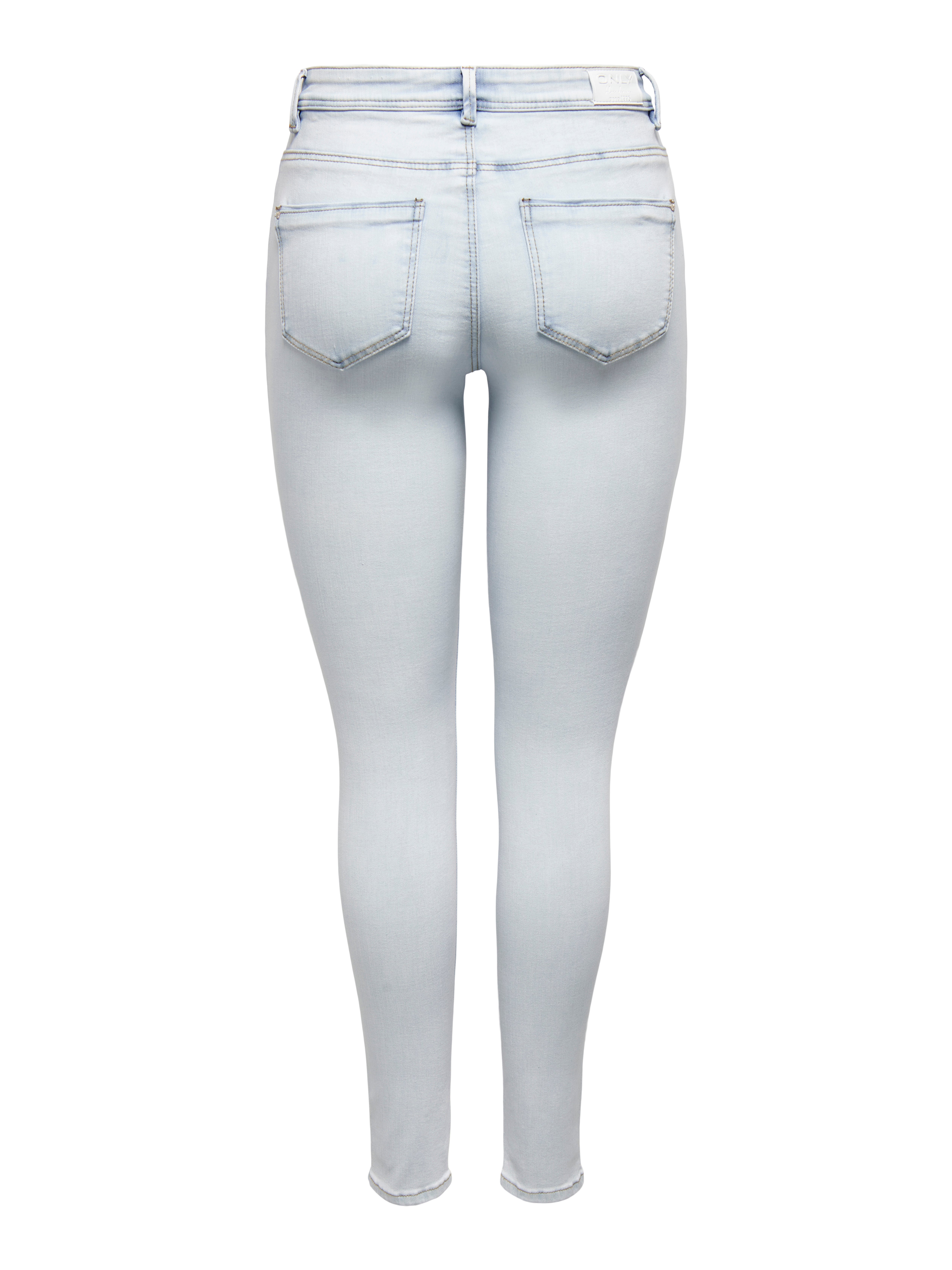 ONLWAUW Mittlere Taille Skinny Fit Jeans Light Blue Bleached Denim