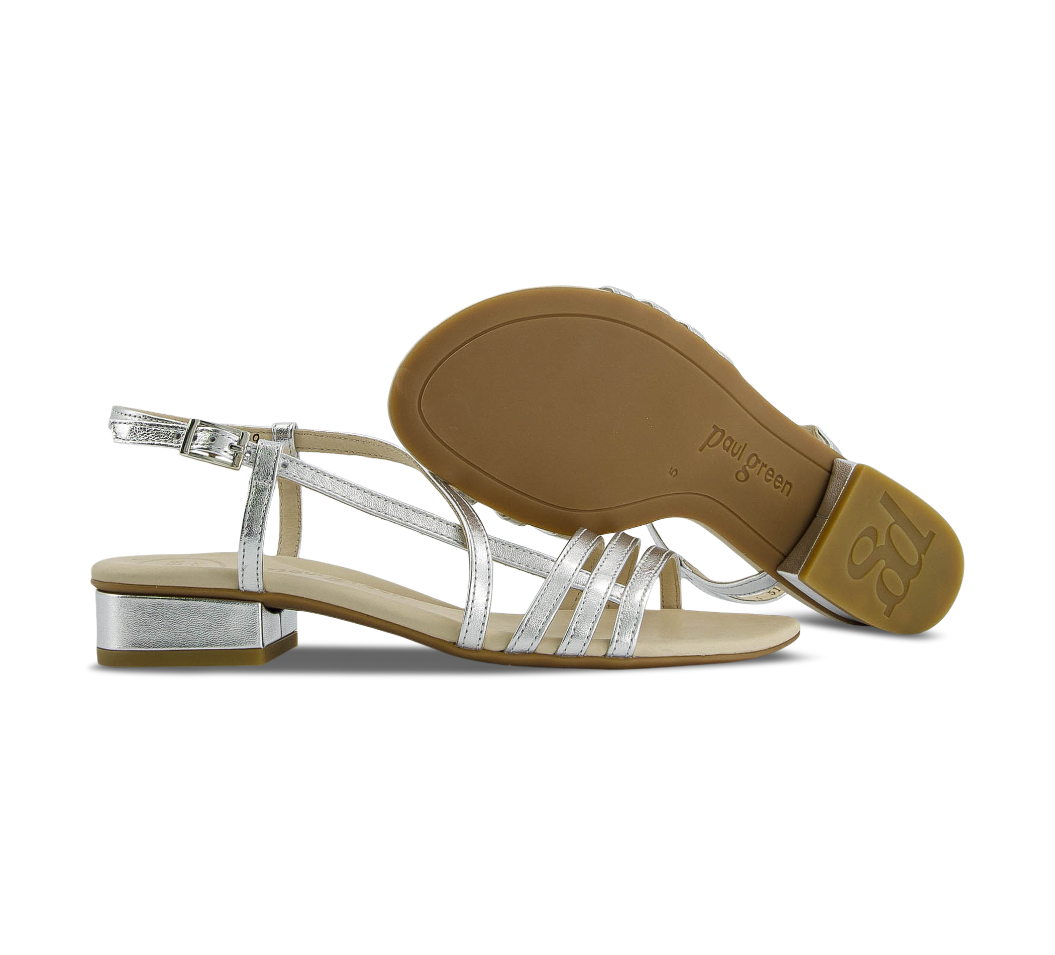 Paul Green Riemchensandalen silber