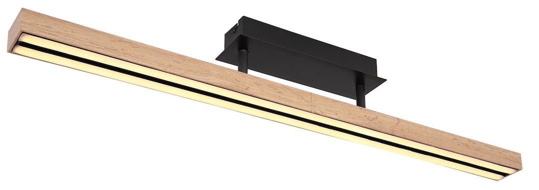 DORO Deckenlampe schwarz 416080WD6, B/H/T: 81,5 x 14 x 7,5 cm, Metall, Kunststoff