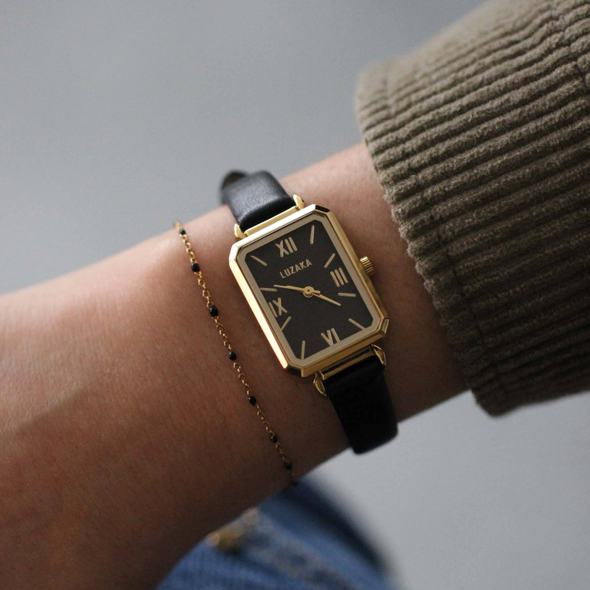 Bracelet goutte d'eau noir