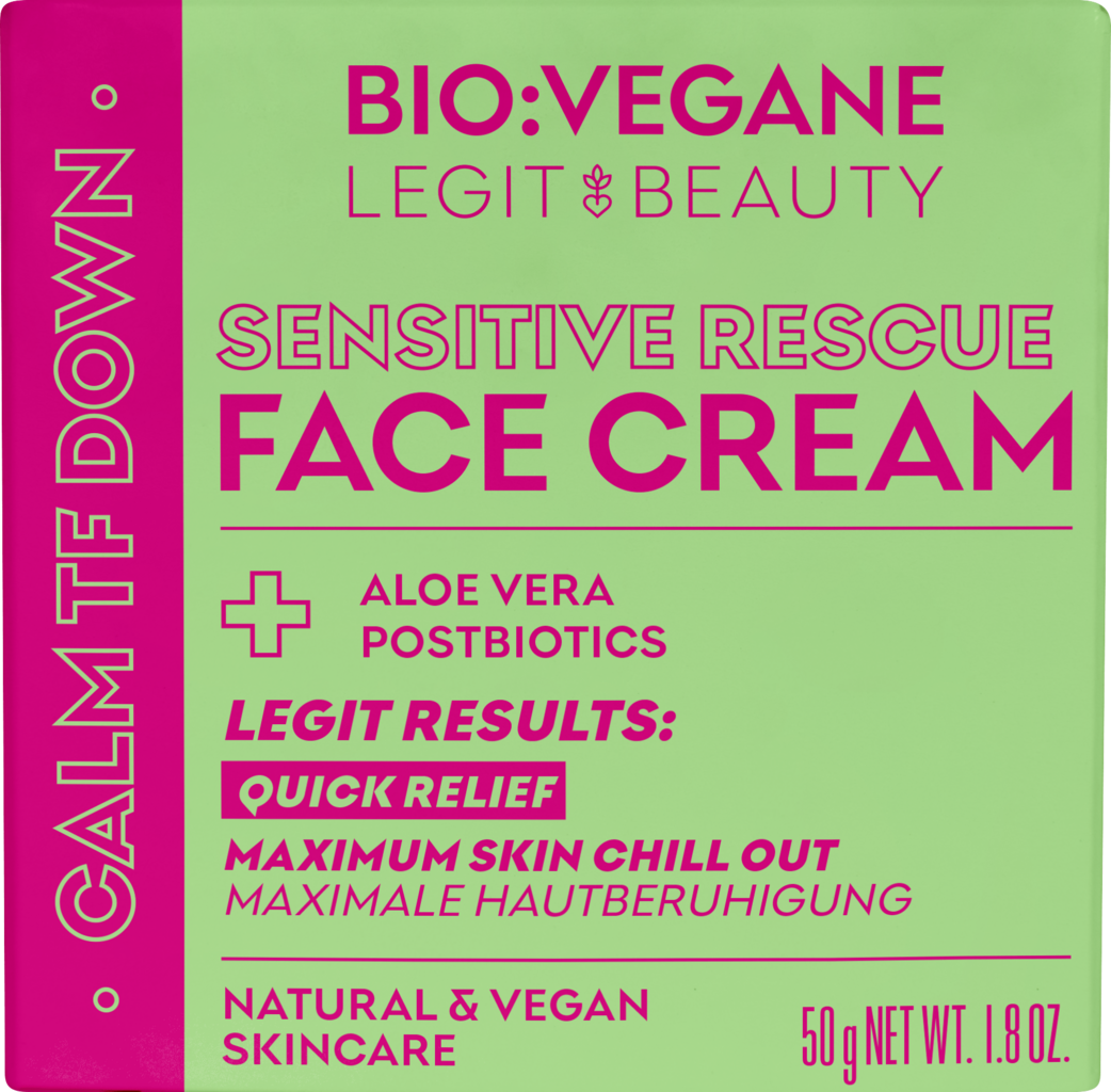 BIO:VÉGANE Legit Beauty  Sensitive Rescue Face Cream, 50 ml