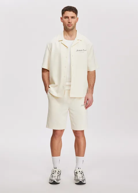Overhemd met print resort off-white (CREME.L)