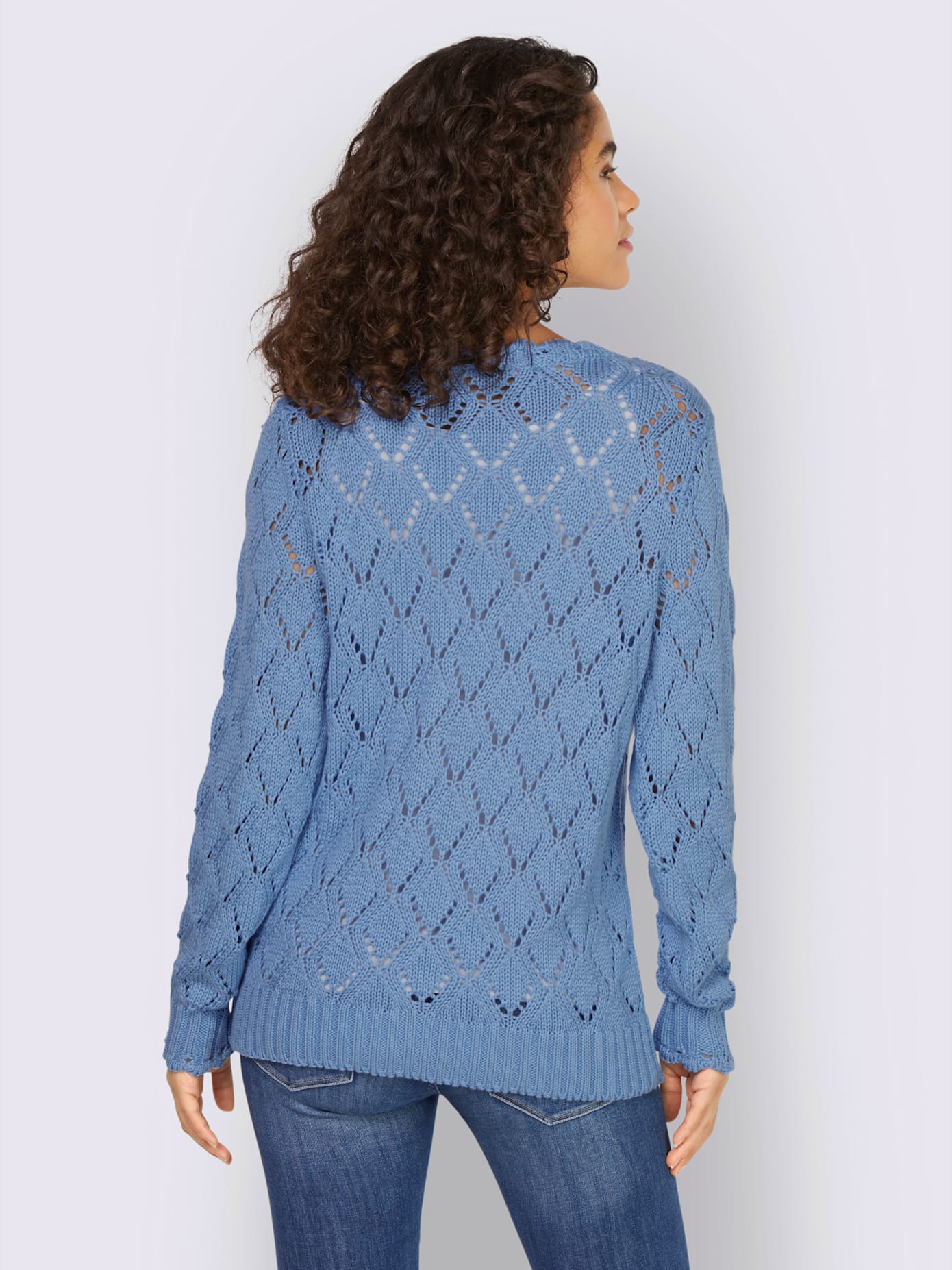 Veste en tricot motif ajouré léger