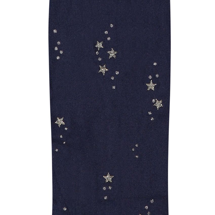 Collant fin imprimé étoiles pour bébé fille - Bleu marine