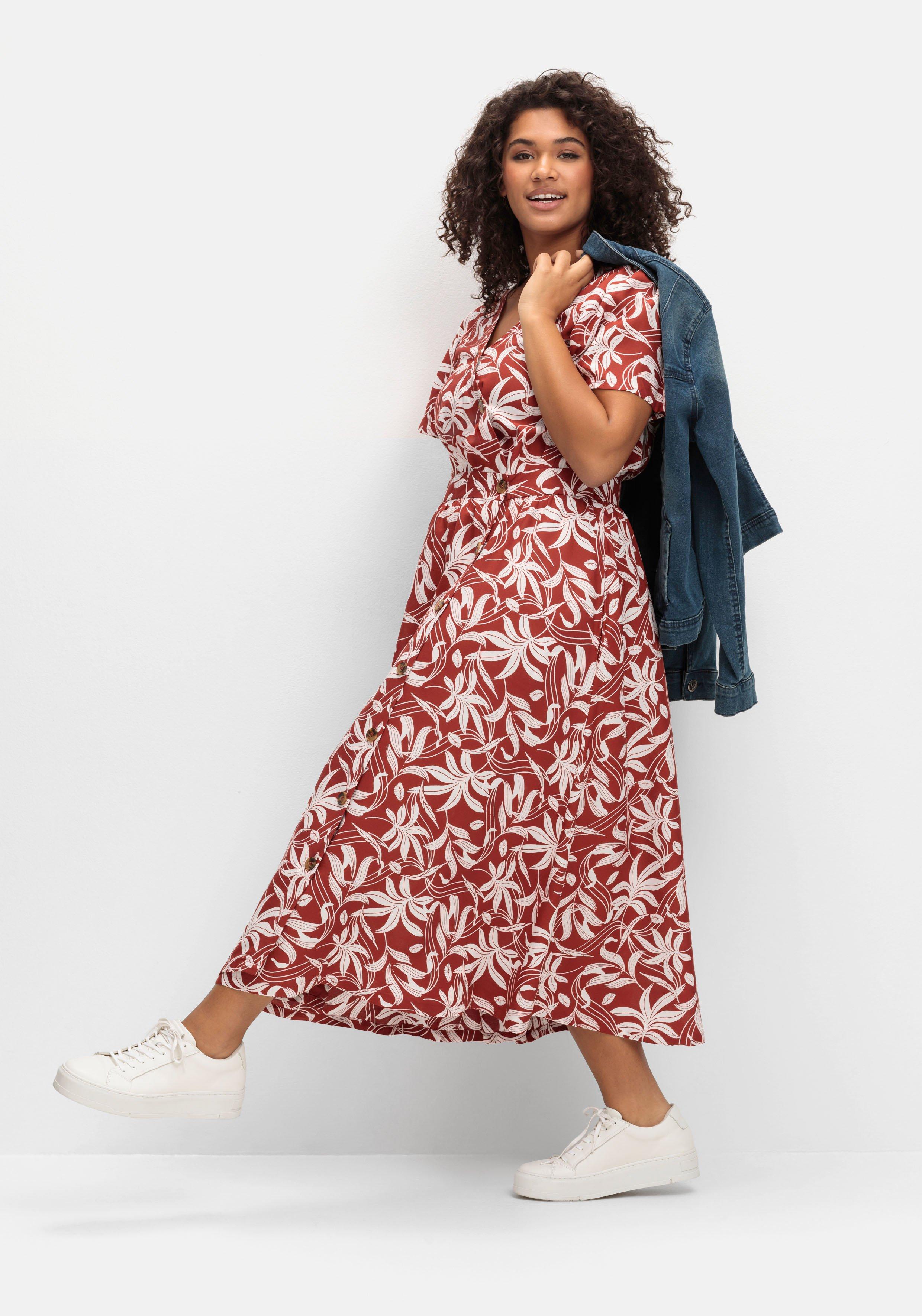 Maxikleid mit Blumen-Alloverprint