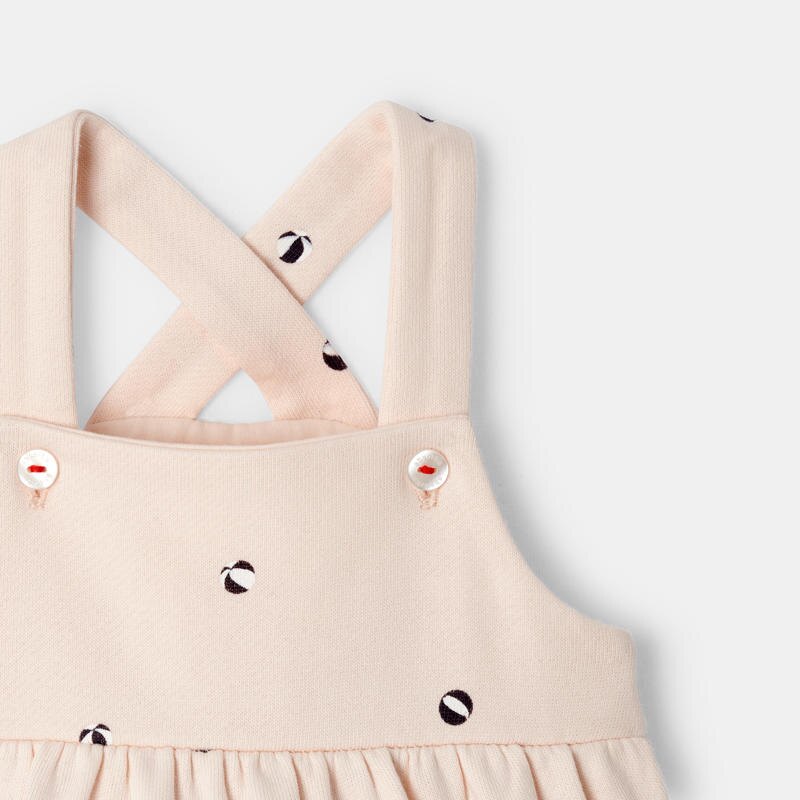 Barboteuse molleton rose bébé fille Rose