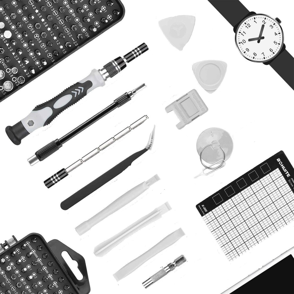 122in1 Profi Universal Werkzeug Set Handy Reparatur Schraubendreher / Öffnungswerkzeug   Aufbewahrungsbox - Schwarz