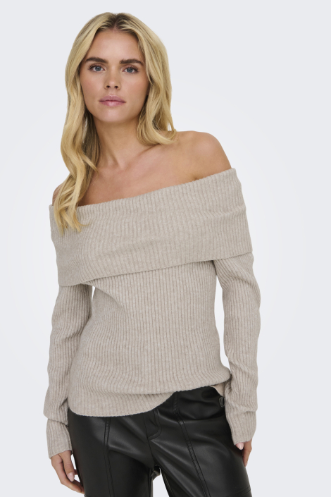 Only taupe dames trui