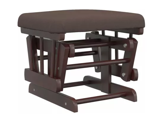 Chaise berçante avec repose-pied Marron Tissu