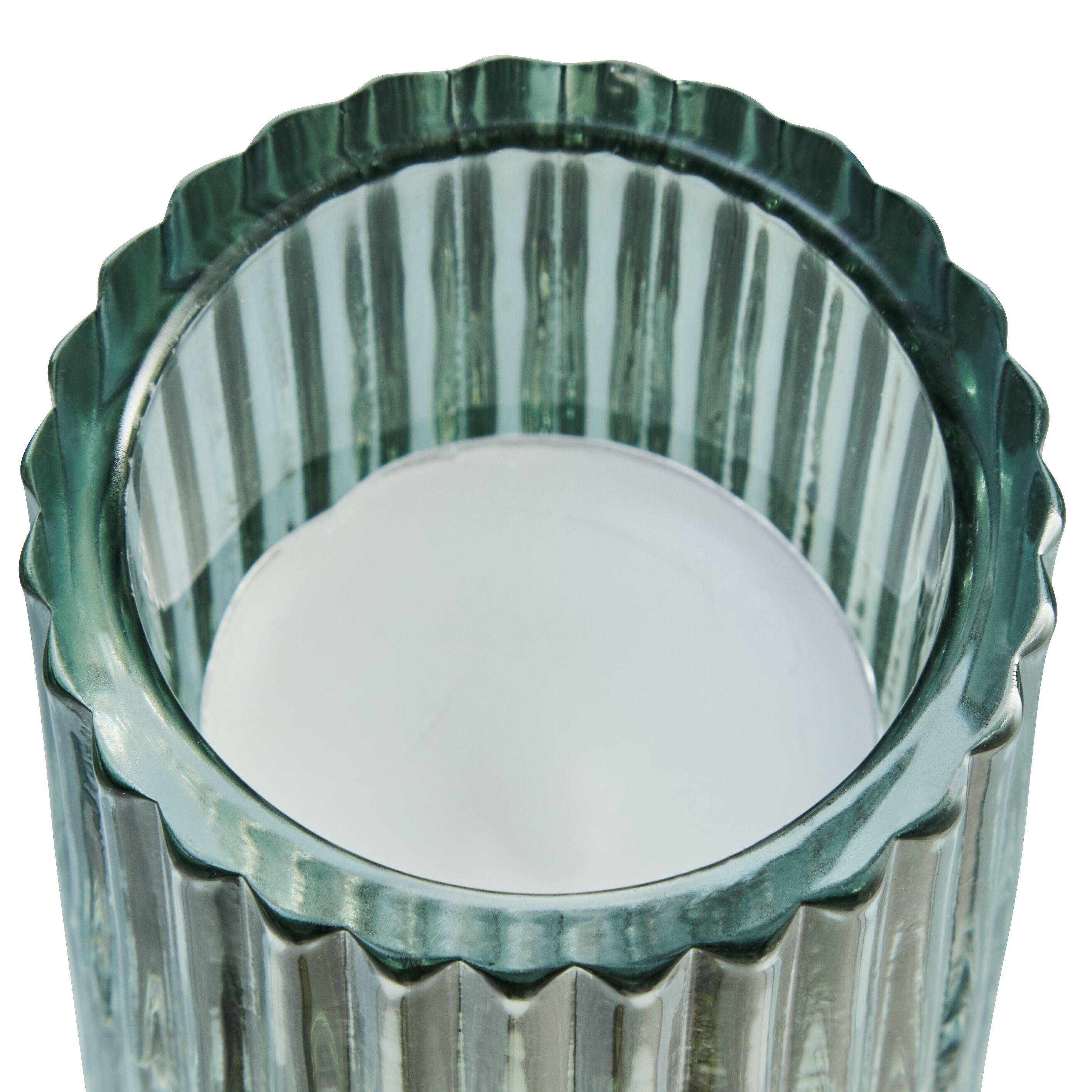 RAFFI Windlicht - Petrol / H: 8.0 cm