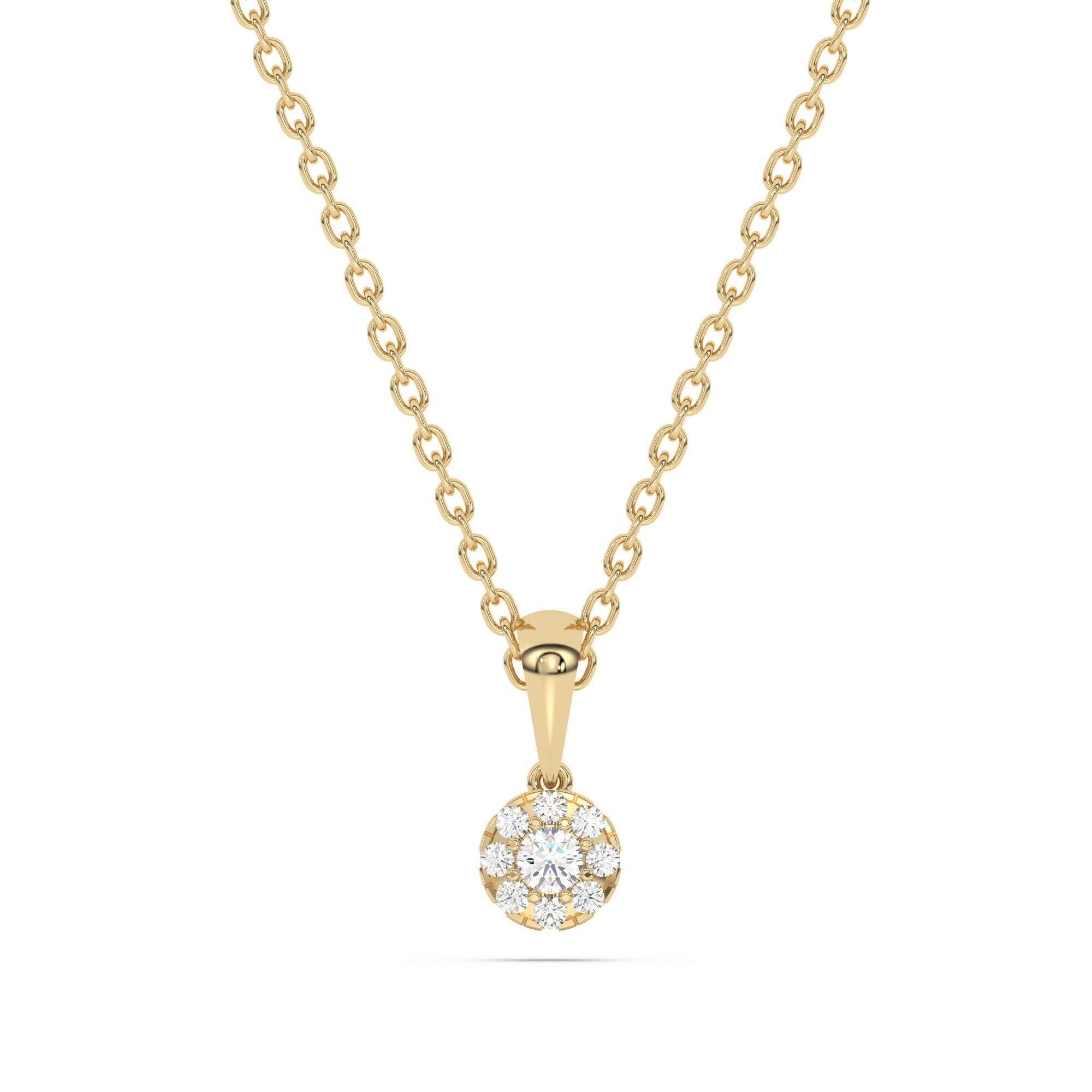 Diam Addict Halskette 585 Gelbgold mit im Labor gezüchteten Diamanten