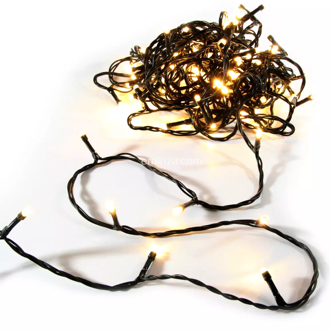 Guirlande lumineuse 20 m 200 LED câble vert Timer Blanc chaud