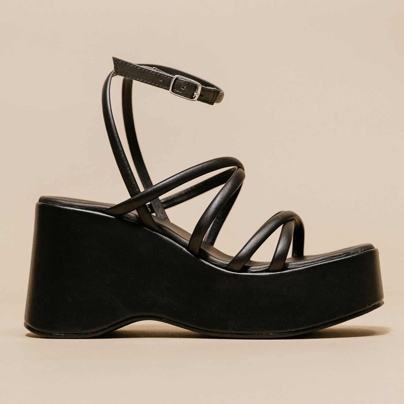 Jonak Sandales en Cuir Nolwenn noires - Talon 9 cm
