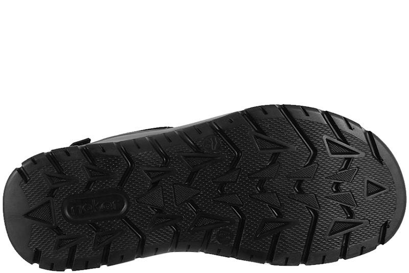 RIEKER SANDAL I SORT SKIND