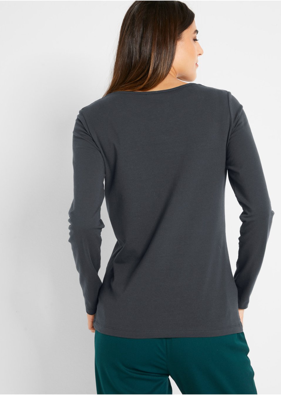 Lot de 2 T-shirts manches longues à col rond