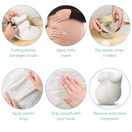 (15cmx2.7m) Gipsbinden Verband DIY Babybauch Gips Abdruck Bandage zum Basteln / Modellieren - Weiss