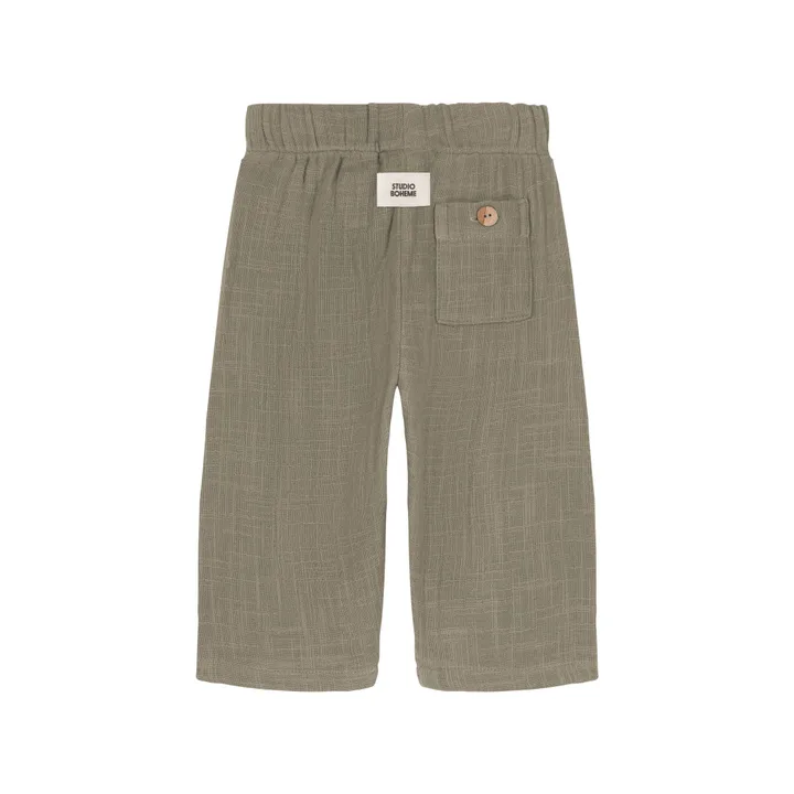 Studio Bohème Pantalon Cousin Gaze de Coton | Taupe