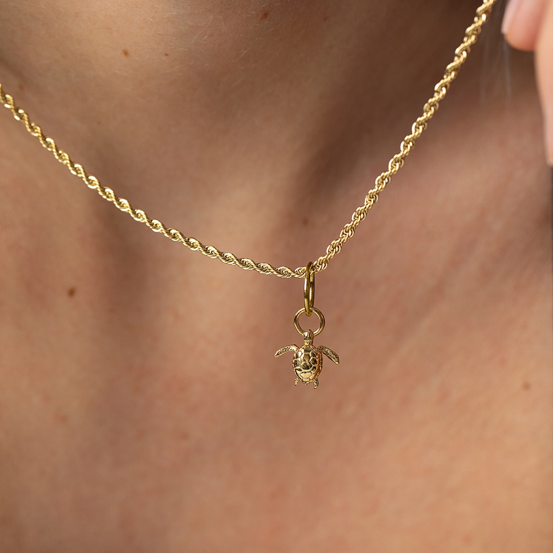 Paul Hewitt Charm-Halskette Rope Chain Marinium Ocean Steel Goldig