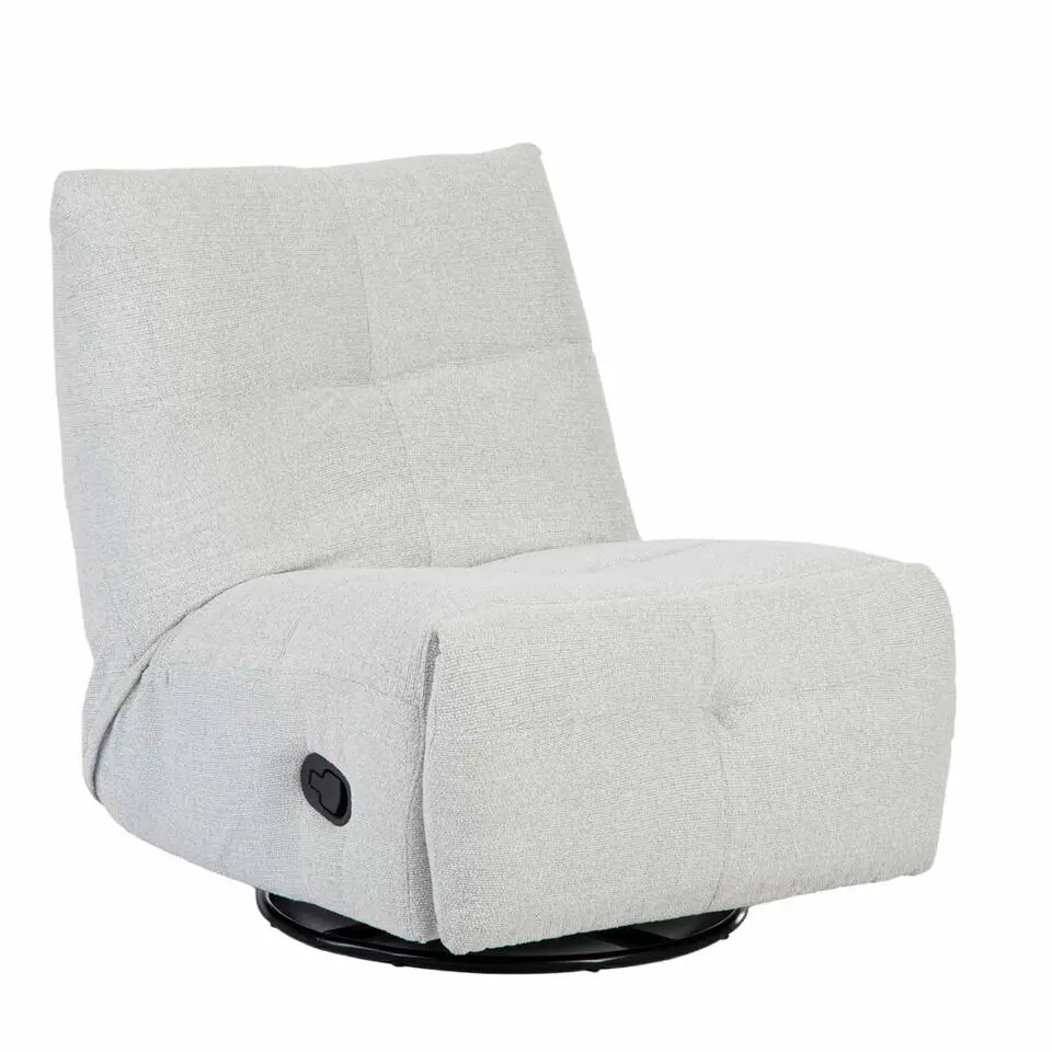Fauteuil Lichtgrijs - Draaibaar & Relaxfunctie - Lazy