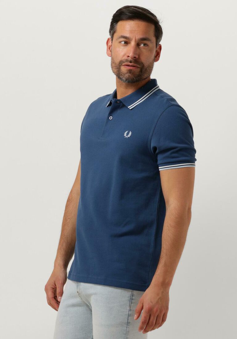 FRED PERRY blauwe fred perry polo the twin tipped fred perry shirt