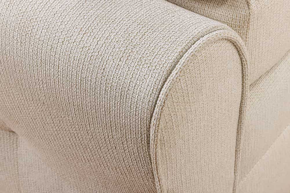 Design Boxspringbett SIGNUM 180x200cm creme Strukturstoff inkl. Stauraum Topper