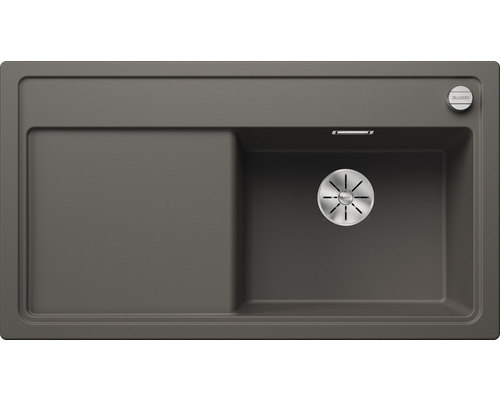Blanco ZENAR 5 S spoelbak, 915 x 510 mm, vulkanisch grijs, 527365, 1 bak met afdruiprek, bak rechts