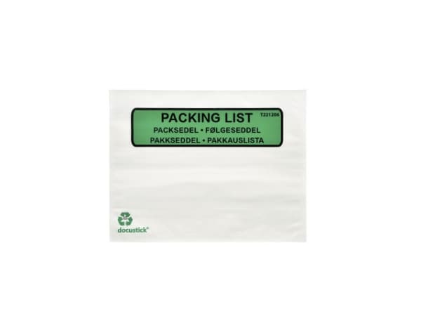 Følgeseddellommer Docustick Green C6 med tryk - (1000 stk.)