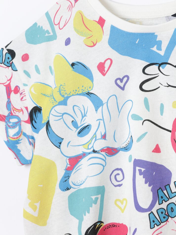 Camiseta com estampa da Minnie Mouse ©DS - Off White