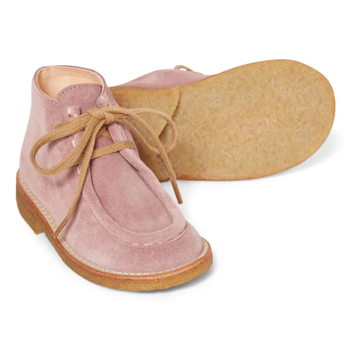 Angulus Bottines Lacets | Rose pâle