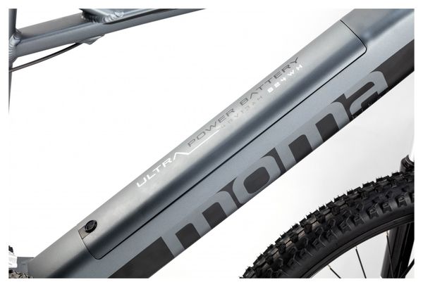 VTT Electrique Semi-Rigide Moma Bikes E-MTB 27.5'' Shimano Altus 8V Gris