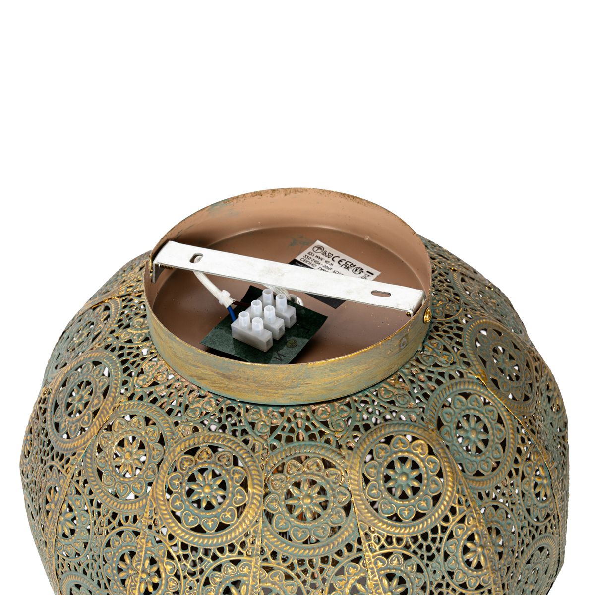 Smart plafondlamp goud met groen 28,5 cm incl. Wifi A60 - Baloo
