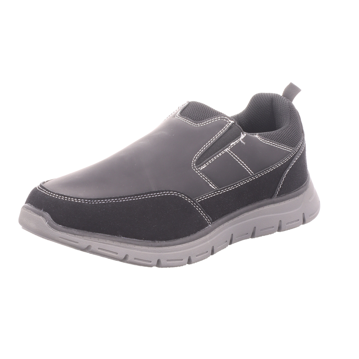 living UPDATED Herren-Slipper Schwarz-Grau